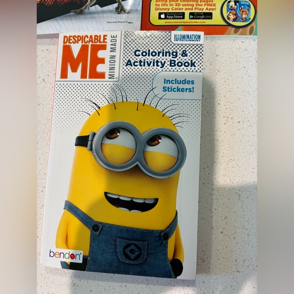 Kids Dinosaur and Minion Coloring and Activity Book Set - Picture 4 of 4